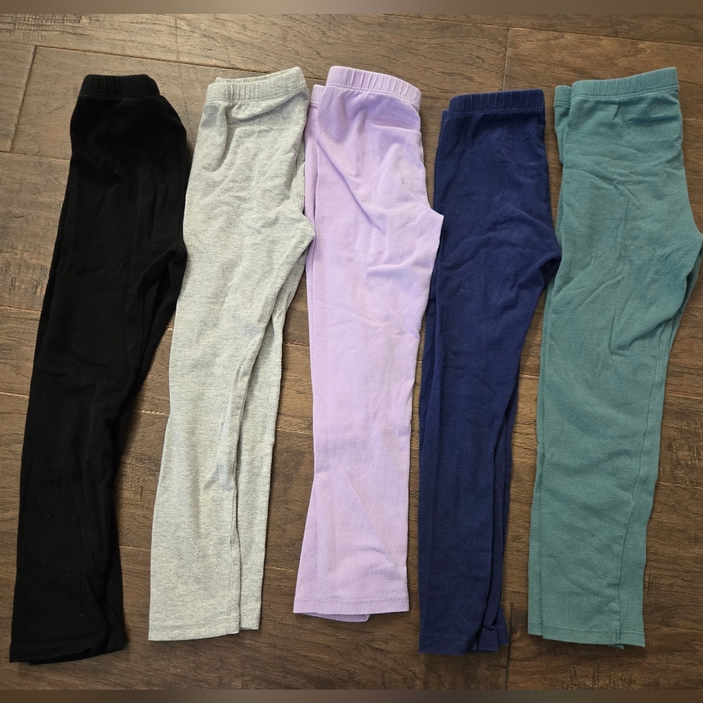 Kids Stretch Cotton Leggings - Multi Color Pack